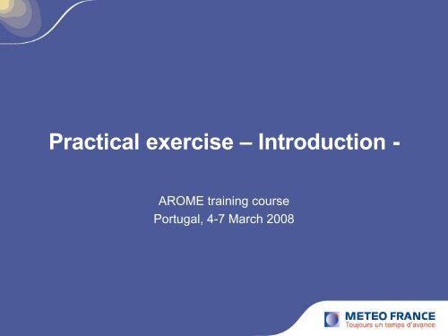 Practical exercise â Introduction -