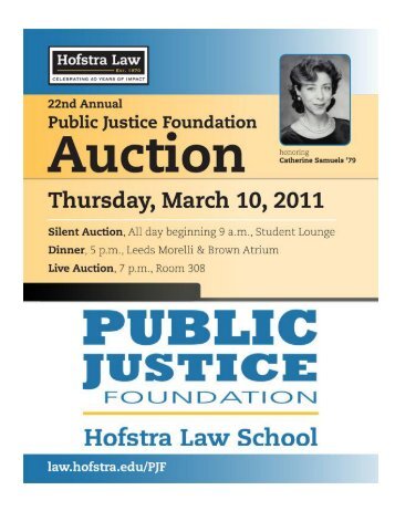 Silent Auction Items - Hofstra University School of Law