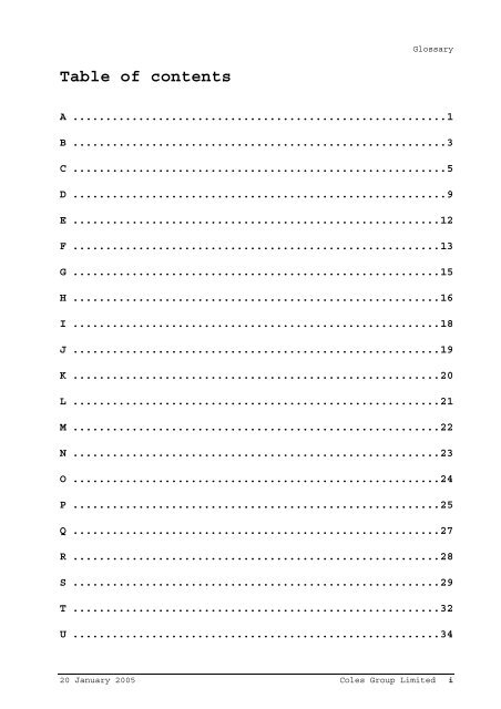 Table Of Contents Kmart Supplier