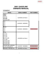 2001 GASOLINE OWNERS MANUAL