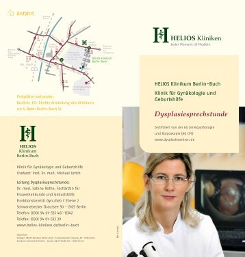 Dysplasiesprechstunde - HELIOS Kliniken GmbH