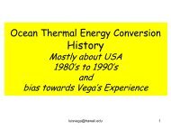 OTEC History with Vega bias - Hawaii National Marine Renewable ...