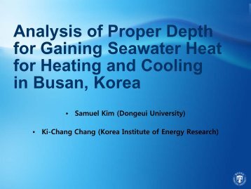 Kim S_Seawater Heating and Cooling in Busan, Korea