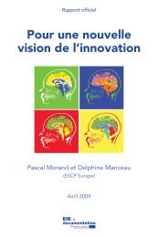 Rapport Morand Manceau - Pour une nouvelle vision de l'innovation