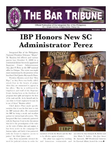 The Bar Tribune Vol5 No 6 November 2008 - Integrated Bar of the ...