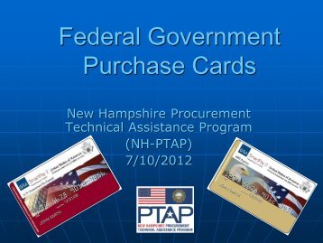 Doing Business with the Government Purchase Card