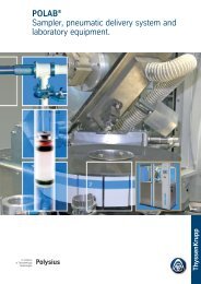 POLABÂ® Sampler, pneumatic delivery system and laboratory ...