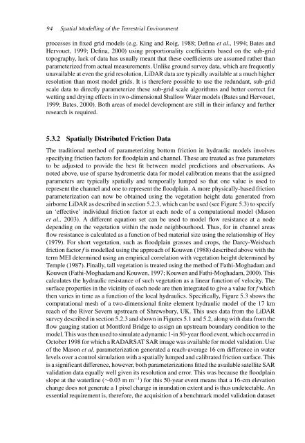 1 Spatial Modelling of the Terrestrial Environment - Georeferencial