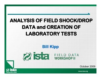 ANALYSIS OF FIELD SHOCK/DROP DATA and CREATION OF ... - Ista