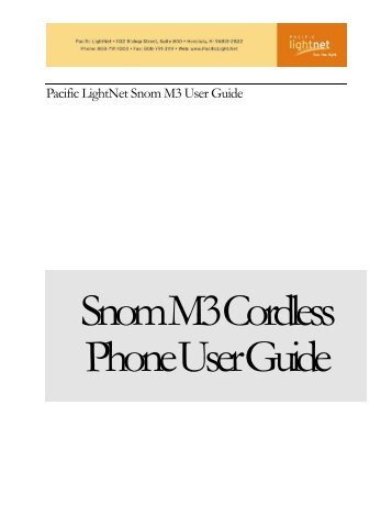 Snom Phone User Guide - Wavecom Solutions