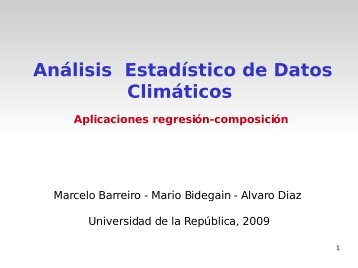 Análisis Estadístico de Datos Climáticos Aplicaciones regresión ...