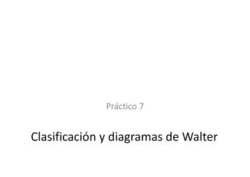 Clasificación y diagramas de Walter