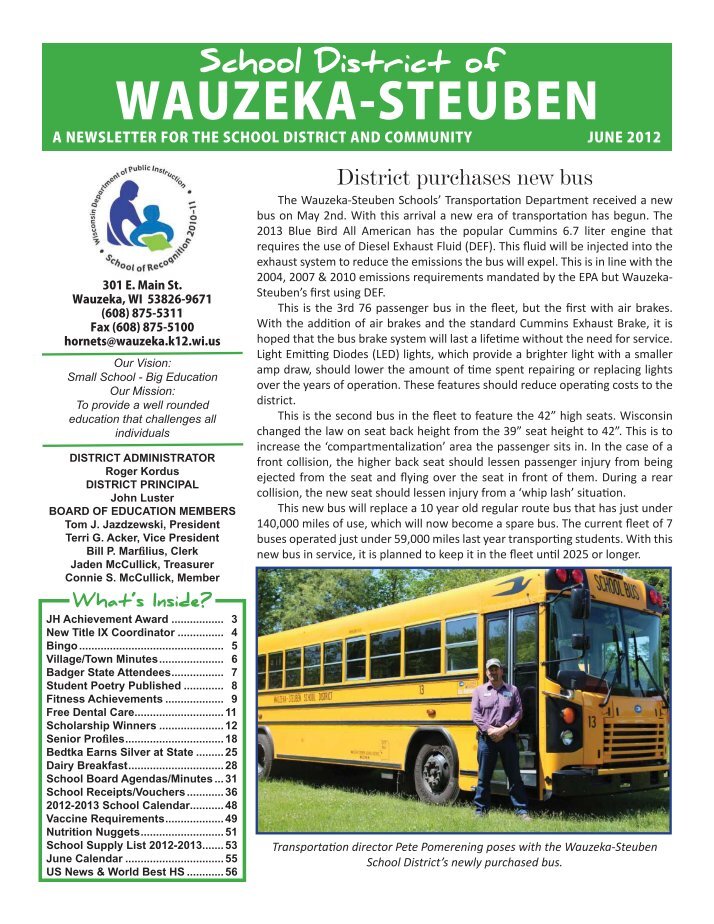 Www.wauzeka.k12.wi.us Magazines