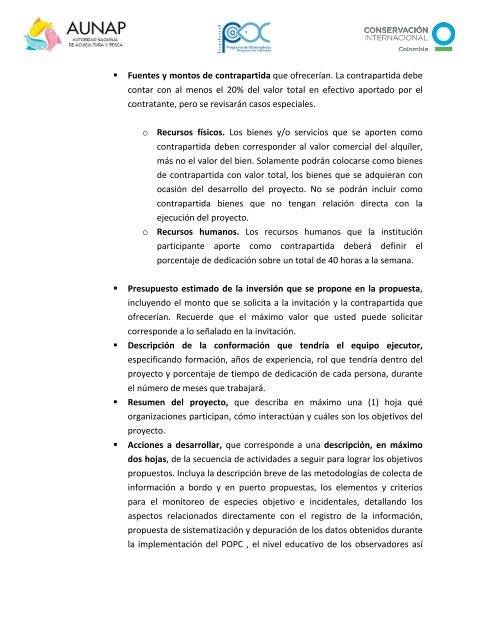 tdr popc_ aunap_ci 090413 - ConservaciÃ³n Internacional | Colombia