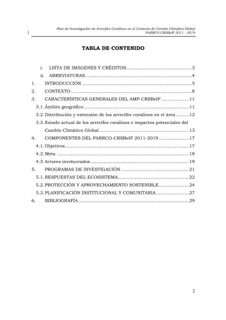 ANEXO C1_29. PLAN DE INVESTIGACIONES ARRECIFES ...