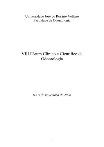 Título:Dentes Supranumerários - Relato de Caso- Região ... - Unifenas