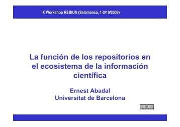 La funciÃ³n de los repositorios en el ecosistema de la informaciÃ³n ...
