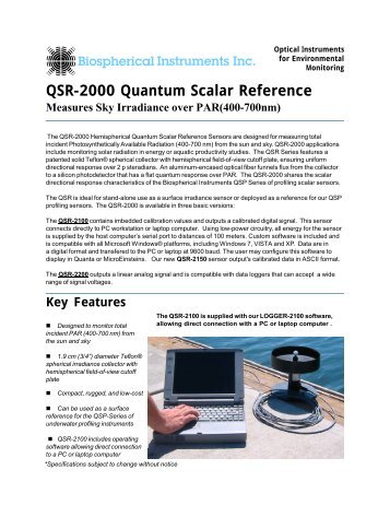 Download QSR Brochure - Biospherical Instruments Inc.