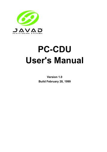 PC-CDU User's Manual - gpscope-DT UPS 855