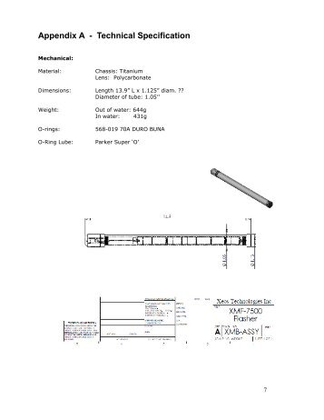 Appendix A - Technical Specification