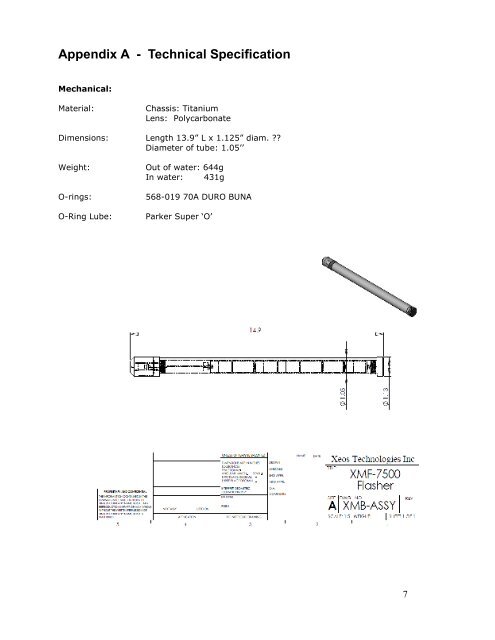 Appendix A - Technical Specification