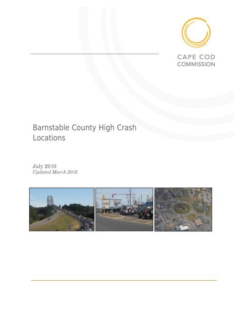 Barnstable County High Crash Locations - Cape Cod Commission