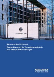 Sicherheit als Verwaltungsgegenstand. - Assa Abloy