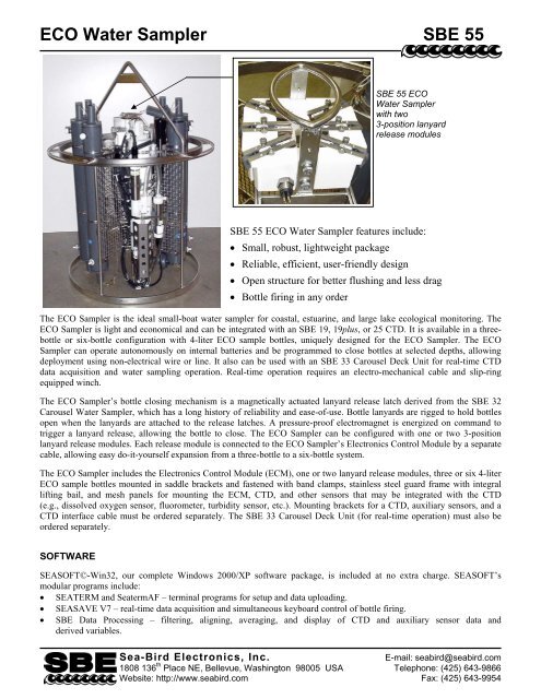 SBE 55 ECO Water Sampler