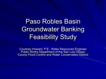 Paso Robles Basin Groundwater Banking Feasibility Study