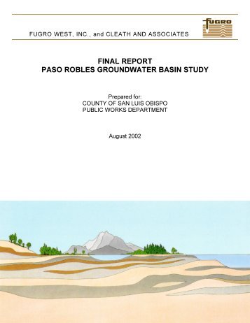 Paso Robles Groundwater Basin Study, Phase I - SLOCountyWater.org