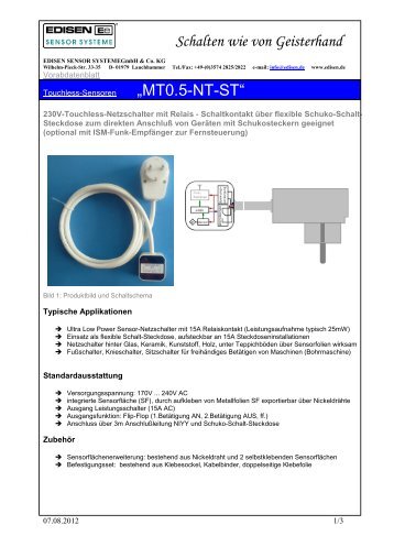 Schalten wie von Geisterhand - EDISEN SENSOR SYSTEME