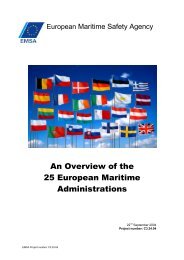 Overview of the 25 maritime administrations - EMSA