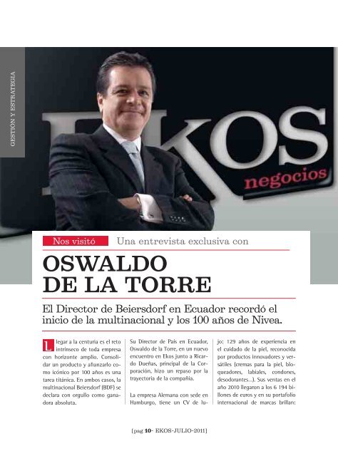 Descargar revista en .pdf - Ekos Negocios