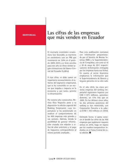 Descargar revista en .pdf - Ekos Negocios