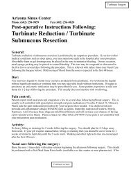 Inferior turbinate submucous resection - Arizona Sinus Center