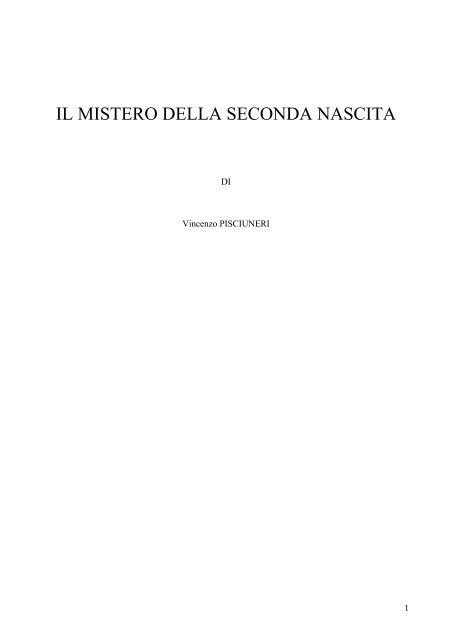 Il mistero della seconda nascita.pdf - Istituto Cintamani