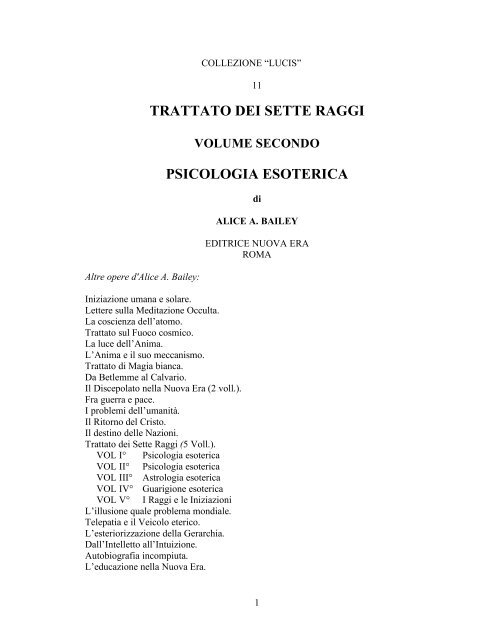 Trattato dei 7 Raggi Vol. 2 - Alice Bailey