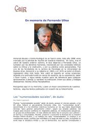 En memoria de Fernando Ulloa - Psicoterapia Relacional