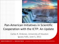 Pan-American Initiatives in Scientific Cooperation with the ICTP: An ...