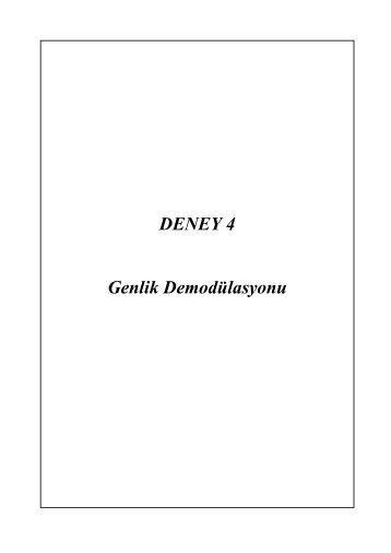 DENEY 4 Genlik Demodülasyonu