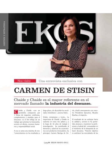 Carmen de Stisin - Ekos Negocios