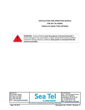 SEATEL 5004UA TVRO INSTALLATION 133334_C.pdf - Yachtronics