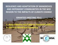 Resilience and adaptation of mangroves and dependent ...