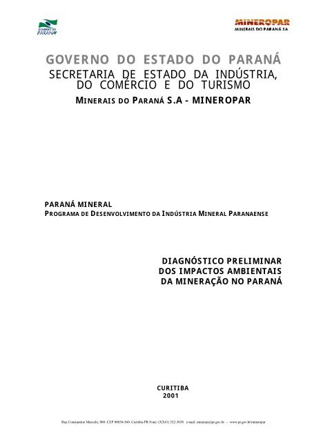 GOVERNO DO ESTADO DO PARANÃ - uri=mineropar.pr.gov