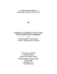 Validation of a Modeling System for Tides in the Canadian Arctic ...