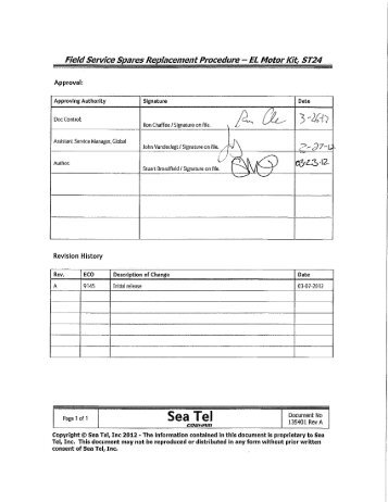 Field Service Procedure â Replacement EL Motor Kit, ST24