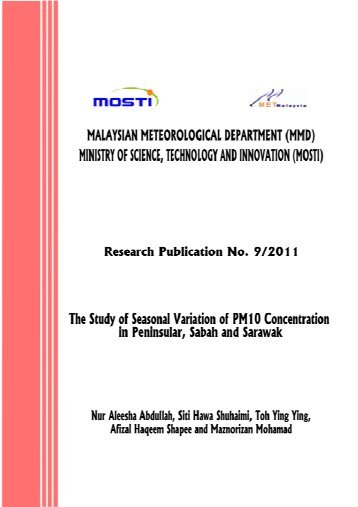 The Study of Seasonal Variation of PM10 Concentration in ...