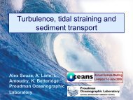 Turbulence, tidal straining and sediment transport - Oceans 2025