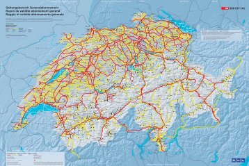 Geltungsbereich Generalabonnement Rayon de validité abonnement