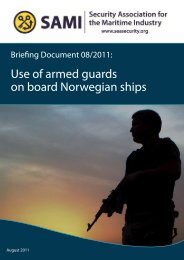 Use of armed guards on board Norwegian ships - Private Security ...